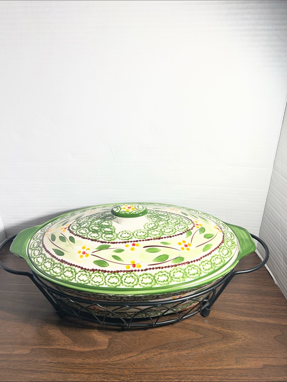 Temptations  by Tara Large Oval Ceramic Covered Casserole Dish